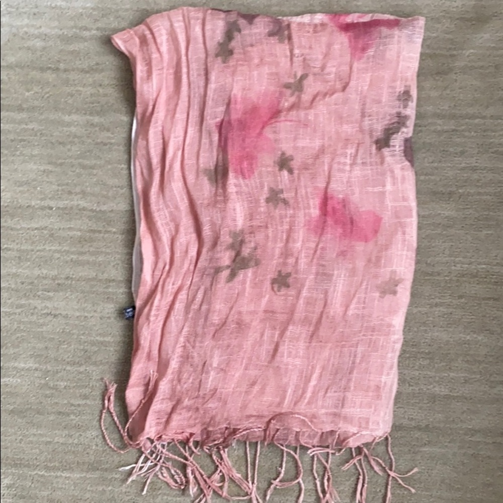 Dusty Pink Ombré Floral Scarf